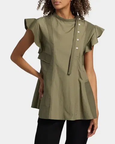 3.1 Phillip Lim Cotton Poplin Button-Front Blouse | Thumbnail 7 3.1 Phillip Lim Cotton Poplin Button-Front Blouse | Thumbnail 7