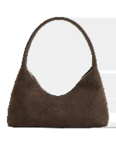 Mansur Gavriel Candy Ostrich-Embossed Suede Baguette | Thumbnail 2 Mansur Gavriel Candy Ostrich-Embossed Suede Baguette | Thumbnail 2