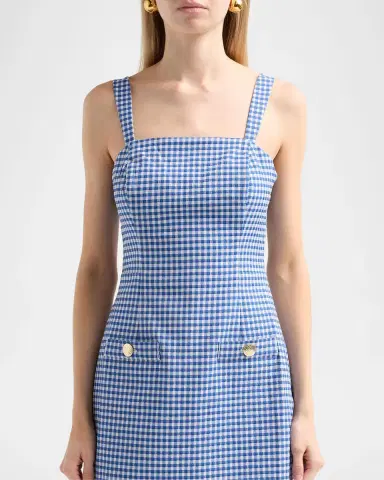 Lilly Pulitzer Veda Gingham Stretch Jacquard Skirted Romper | Thumbnail 5 Lilly Pulitzer Veda Gingham Stretch Jacquard Skirted Romper | Thumbnail 5