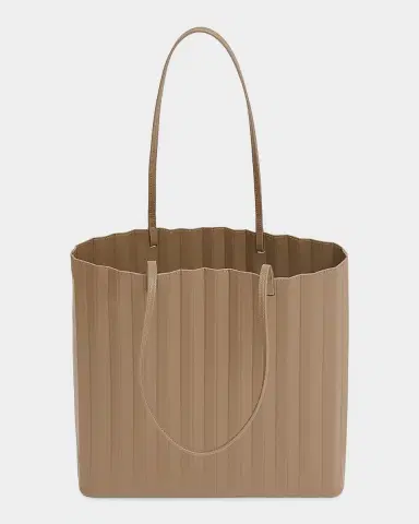 Mansur Gavriel Large Pleated Leather Tote Bag | Thumbnail 4 Mansur Gavriel Large Pleated Leather Tote Bag | Thumbnail 4