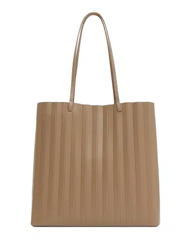 Mansur Gavriel Large Pleated Leather Tote Bag | Thumbnail 1 Mansur Gavriel Large Pleated Leather Tote Bag | Thumbnail 1
