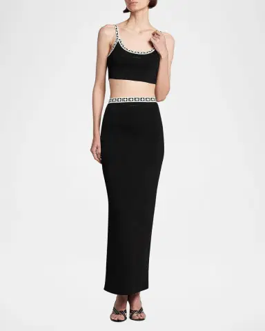 Versace Jeans Couture La Vacanza Graphic Trim Crop Top | Thumbnail 2 Versace Jeans Couture La Vacanza Graphic Trim Crop Top | Thumbnail 2