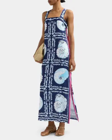 Lilly Pulitzer Casandra Seashell-Print Maxi Dress | Thumbnail 4 Lilly Pulitzer Casandra Seashell-Print Maxi Dress | Thumbnail 4