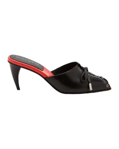 Alexander McQueen Lexie 70MM Leather Sculptural-Heel Mules | Thumbnail 1 Alexander McQueen Lexie 70MM Leather Sculptural-Heel Mules | Thumbnail 1