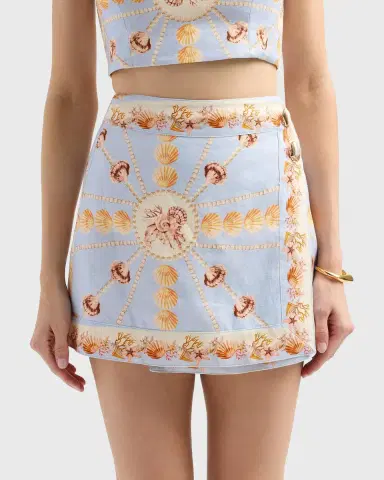 Cara Cara Fischer Printed Linen Mini Skirt | Thumbnail 5 Cara Cara Fischer Printed Linen Mini Skirt | Thumbnail 5
