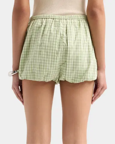 SIMKHAI Gingham Bubble Cotton-Blend Shorts | Thumbnail 3 SIMKHAI Gingham Bubble Cotton-Blend Shorts | Thumbnail 3