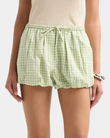 SIMKHAI Gingham Bubble Cotton-Blend Shorts | Thumbnail 4 SIMKHAI Gingham Bubble Cotton-Blend Shorts | Thumbnail 4