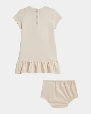 Ralph Lauren Girl's Patchwork Teddy Bear Dress & Bloomers Set, Size 3-24M | Thumbnail 2 Ralph Lauren Girl's Patchwork Teddy Bear Dress & Bloomers Set, Size 3-24M | Thumbnail 2