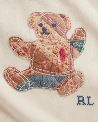 Ralph Lauren Girl's Patchwork Teddy Bear Dress & Bloomers Set, Size 3-24M | Thumbnail 3 Ralph Lauren Girl's Patchwork Teddy Bear Dress & Bloomers Set, Size 3-24M | Thumbnail 3