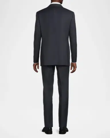 Canali Men's Siena Two-Button Wool Regular-Fit Suit | Thumbnail 3 Canali Men's Siena Two-Button Wool Regular-Fit Suit | Thumbnail 3