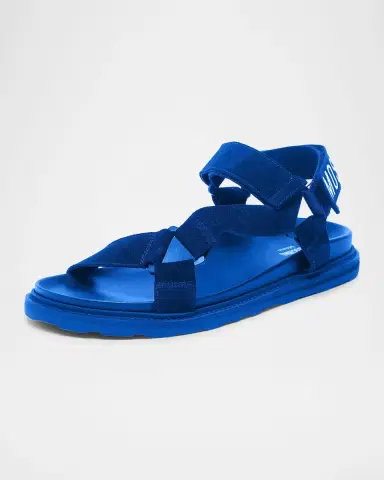 Moschino Men 's Logo Leather Sandals | Thumbnail 5 Moschino Men 's Logo Leather Sandals | Thumbnail 5