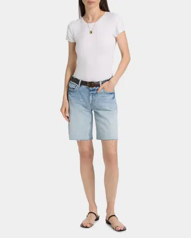L'Agence Elise Denim Bermuda Shorts | Thumbnail 2 L'Agence Elise Denim Bermuda Shorts | Thumbnail 2