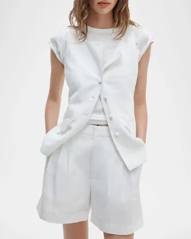 rag & bone Chappell Pleated Linen Shorts | Thumbnail 4 rag & bone Chappell Pleated Linen Shorts | Thumbnail 4