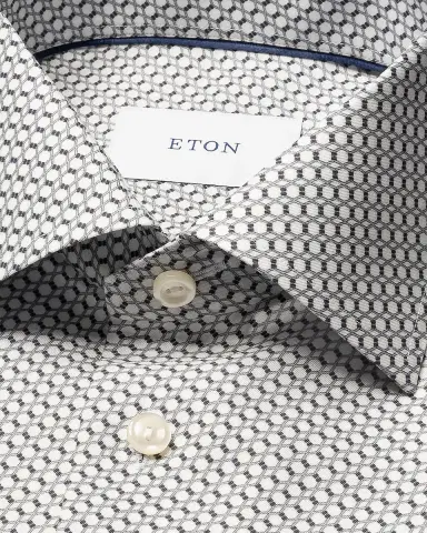 Eton Men's Geometric Print Slim-Fit Twill Shirt | Thumbnail 5 Eton Men's Geometric Print Slim-Fit Twill Shirt | Thumbnail 5