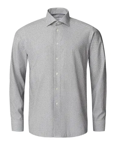Eton Men's Geometric Print Slim-Fit Twill Shirt | Thumbnail 1 Eton Men's Geometric Print Slim-Fit Twill Shirt | Thumbnail 1