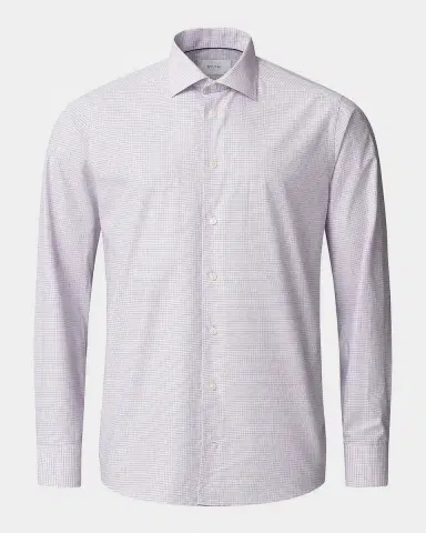 Eton Men 's Micro-Check Slim-Fit Cotton Twill Shirt | Thumbnail 2 Eton Men 's Micro-Check Slim-Fit Cotton Twill Shirt | Thumbnail 2