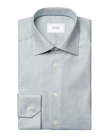 Eton Men 's Contemporary-Fit Semi Solid Twill Shirt | Thumbnail 1 Eton Men 's Contemporary-Fit Semi Solid Twill Shirt | Thumbnail 1