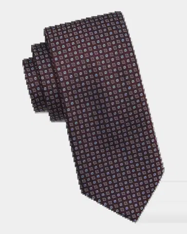 Canali Men's Geometric Woven Silk Tie | Thumbnail 2 Canali Men's Geometric Woven Silk Tie | Thumbnail 2
