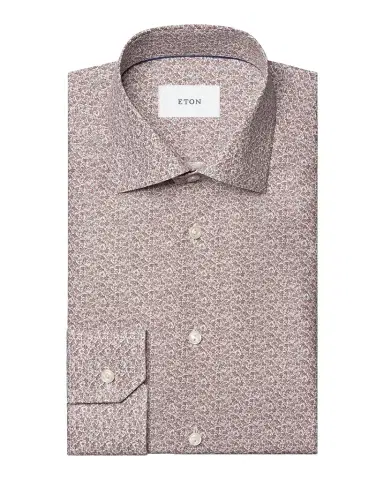 Eton Men 's Floral Cotton Twill Slim-Fit Shirt | Thumbnail 1 Eton Men 's Floral Cotton Twill Slim-Fit Shirt | Thumbnail 1