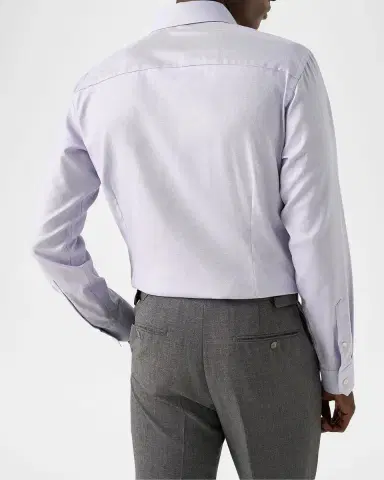 Eton Men's Contemporary-Fit Textured Twill Shirt | Thumbnail 2 Eton Men's Contemporary-Fit Textured Twill Shirt | Thumbnail 2