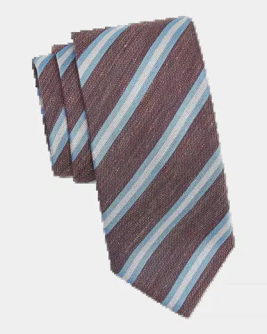 Canali Men's Striped Woven Silk Tie | Thumbnail 2 Canali Men's Striped Woven Silk Tie | Thumbnail 2