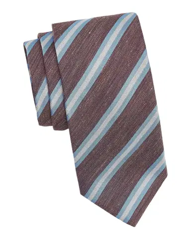 Canali Men's Striped Woven Silk Tie | Thumbnail 1 Canali Men's Striped Woven Silk Tie | Thumbnail 1