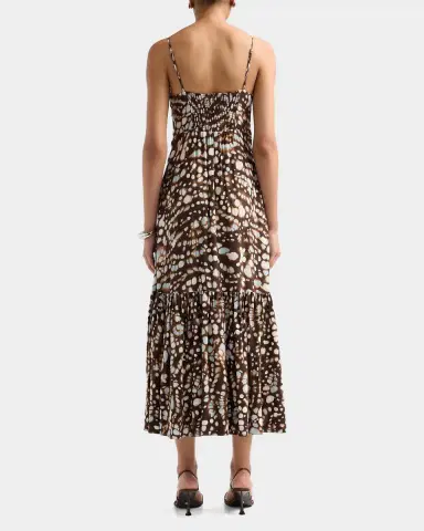 A.L.C. Lindsey Ruched Speckled Midi Dress | Thumbnail 3 A.L.C. Lindsey Ruched Speckled Midi Dress | Thumbnail 3