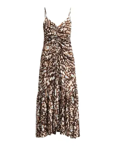 A.L.C. Lindsey Ruched Speckled Midi Dress | Thumbnail 1 A.L.C. Lindsey Ruched Speckled Midi Dress | Thumbnail 1