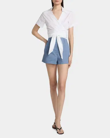 A.L.C. Brielle Cotton Wrap Top | Thumbnail 2 A.L.C. Brielle Cotton Wrap Top | Thumbnail 2
