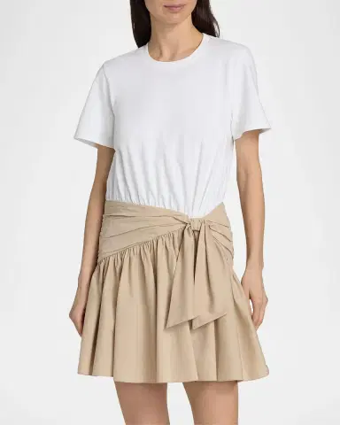 Cinq a Sept Leslie Cotton Mini Dress | Thumbnail 4 Cinq a Sept Leslie Cotton Mini Dress | Thumbnail 4