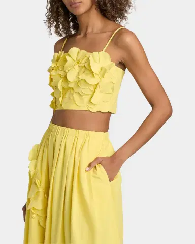Ramy Brook Everly Petal Appliqué Cotton-Blend Crop Top | Thumbnail 7 Ramy Brook Everly Petal Appliqué Cotton-Blend Crop Top | Thumbnail 7