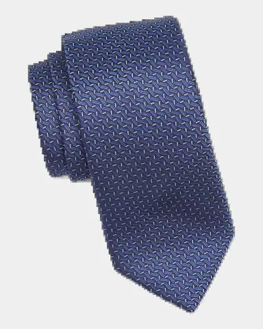 Canali Zigzag Woven Silk Tie | Thumbnail 2 Canali Zigzag Woven Silk Tie | Thumbnail 2