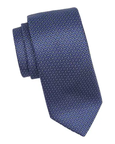 Canali Zigzag Woven Silk Tie | Thumbnail 1 Canali Zigzag Woven Silk Tie | Thumbnail 1