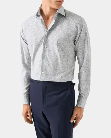 Eton Men 's Floral Contemporary-Fit Twill Shirt | Thumbnail 3 Eton Men 's Floral Contemporary-Fit Twill Shirt | Thumbnail 3