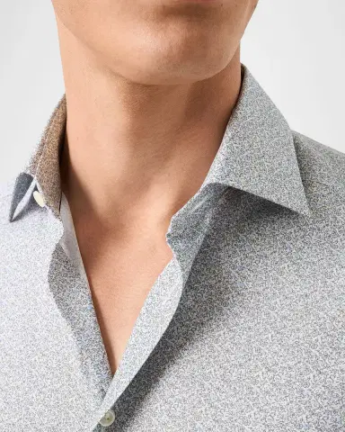 Eton Men 's Floral Contemporary-Fit Twill Shirt | Thumbnail 4 Eton Men 's Floral Contemporary-Fit Twill Shirt | Thumbnail 4