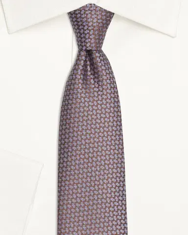 Canali Men's Geometric Woven Silk Tie | Thumbnail 2 Canali Men's Geometric Woven Silk Tie | Thumbnail 2
