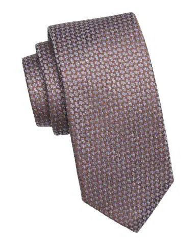 Canali Men's Geometric Woven Silk Tie | Thumbnail 3 Canali Men's Geometric Woven Silk Tie | Thumbnail 3