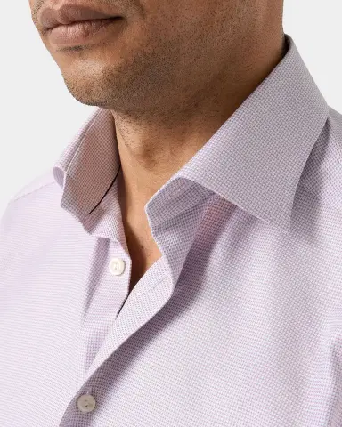 Eton Men 's Slim-Fit Semi Solid Twill Shirt | Thumbnail 5 Eton Men 's Slim-Fit Semi Solid Twill Shirt | Thumbnail 5