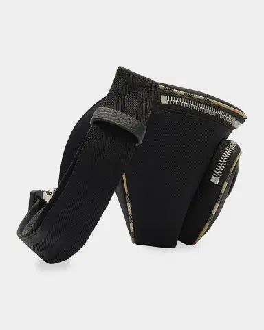 Burberry Men's EKD Stamp Check-Trim Belt Bag | Thumbnail 5 Burberry Men's EKD Stamp Check-Trim Belt Bag | Thumbnail 5