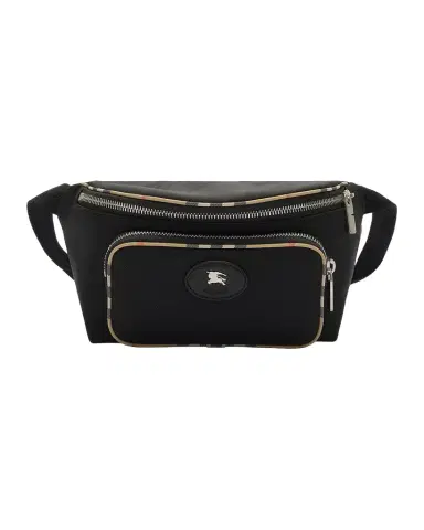Burberry Men's EKD Stamp Check-Trim Belt Bag | Thumbnail 1 Burberry Men's EKD Stamp Check-Trim Belt Bag | Thumbnail 1
