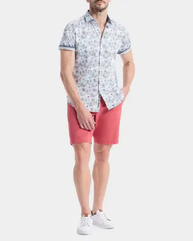 Robert Graham Embarcadero Geometric Cotton Short-Sleeve Shirt | Thumbnail 2 Robert Graham Embarcadero Geometric Cotton Short-Sleeve Shirt | Thumbnail 2