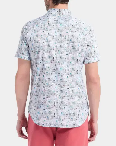 Robert Graham Embarcadero Geometric Cotton Short-Sleeve Shirt | Thumbnail 3 Robert Graham Embarcadero Geometric Cotton Short-Sleeve Shirt | Thumbnail 3