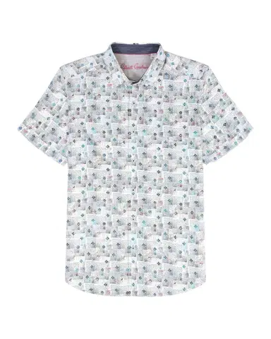 Robert Graham Embarcadero Geometric Cotton Short-Sleeve Shirt | Thumbnail 1 Robert Graham Embarcadero Geometric Cotton Short-Sleeve Shirt | Thumbnail 1