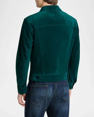 Tom Ford Men's Suede Snap-Front Western Jacket | Thumbnail 3 Tom Ford Men's Suede Snap-Front Western Jacket | Thumbnail 3