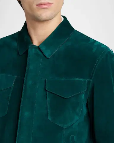 Tom Ford Men's Suede Snap-Front Western Jacket | Thumbnail 5 Tom Ford Men's Suede Snap-Front Western Jacket | Thumbnail 5
