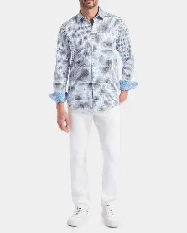 Robert Graham Brentwood Geometric Stretch-Cotton Shirt | Thumbnail 2 Robert Graham Brentwood Geometric Stretch-Cotton Shirt | Thumbnail 2