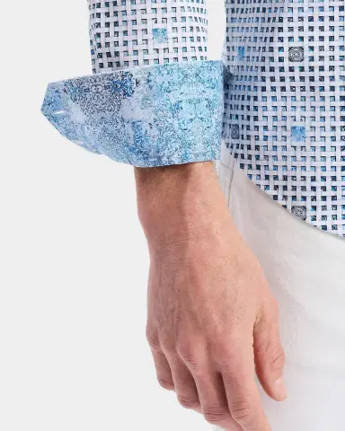Robert Graham Brentwood Geometric Stretch-Cotton Shirt | Thumbnail 5 Robert Graham Brentwood Geometric Stretch-Cotton Shirt | Thumbnail 5