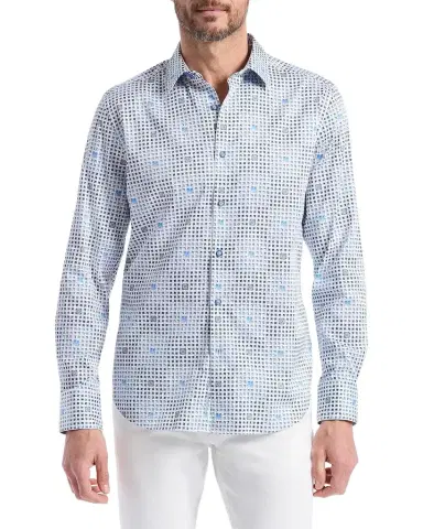 Robert Graham Brentwood Geometric Stretch-Cotton Shirt | Thumbnail 1 Robert Graham Brentwood Geometric Stretch-Cotton Shirt | Thumbnail 1