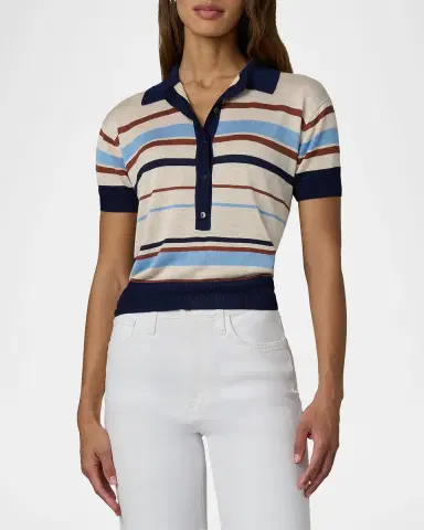 Joe's Jeans The Stella Striped Polo Sweater | Thumbnail 4 Joe's Jeans The Stella Striped Polo Sweater | Thumbnail 4