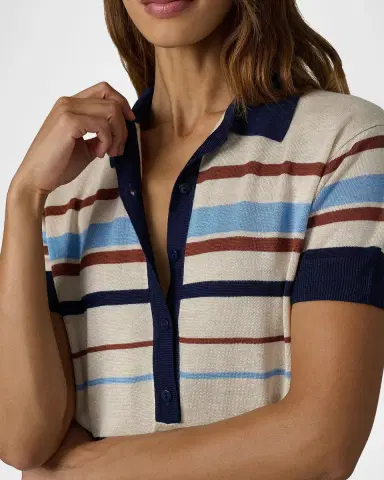 Joe's Jeans The Stella Striped Polo Sweater | Thumbnail 5 Joe's Jeans The Stella Striped Polo Sweater | Thumbnail 5